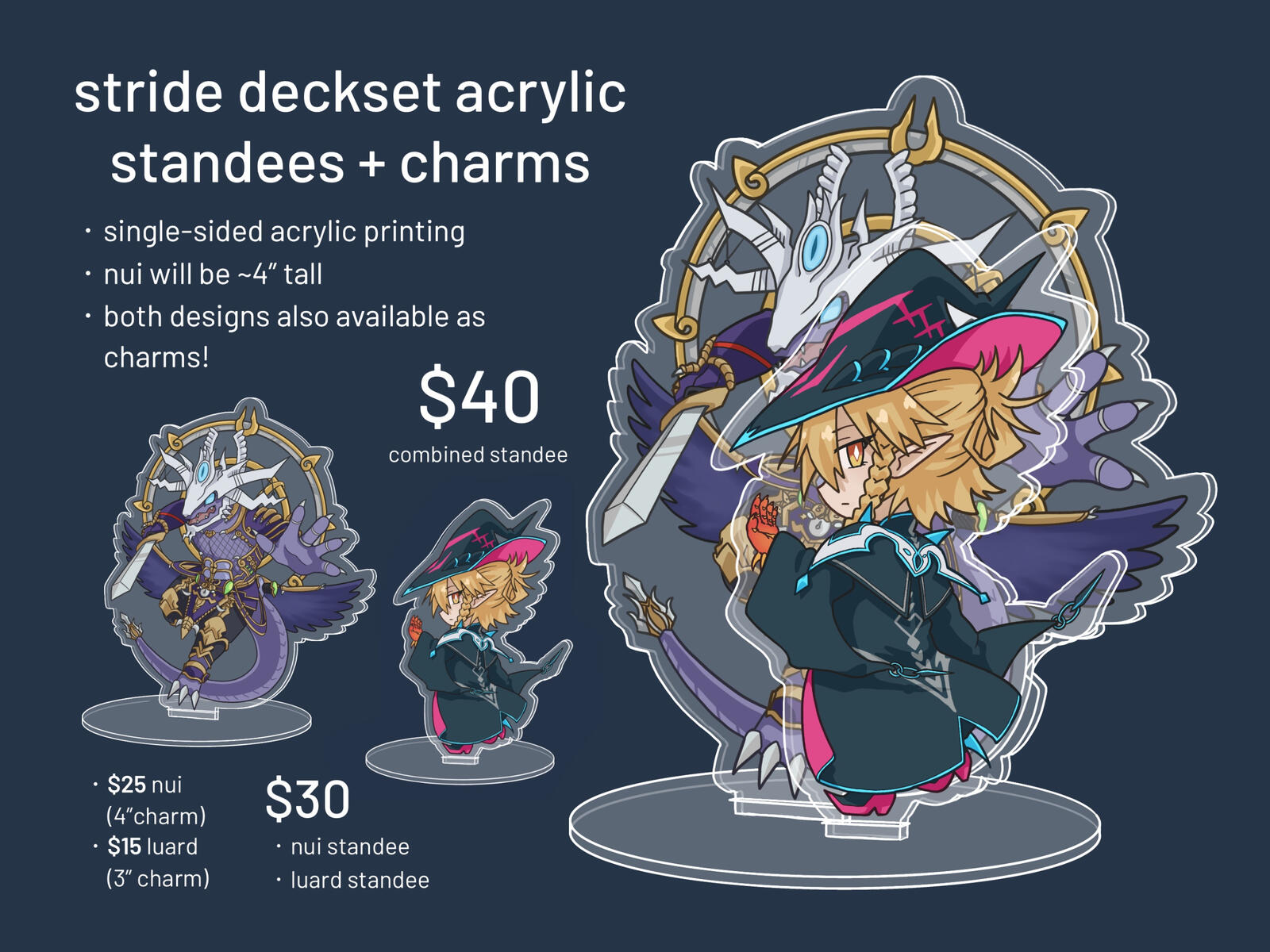 Stride Deckset Standees + Charms